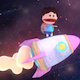 Cartoon Space Rocket 2 in 1 Pack - VideoHive Item for Sale