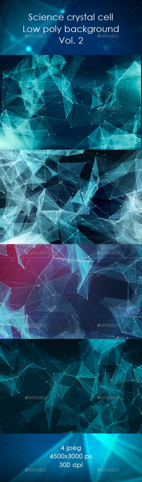 Low Poly Network Backgrounds - Abstract Backgrounds