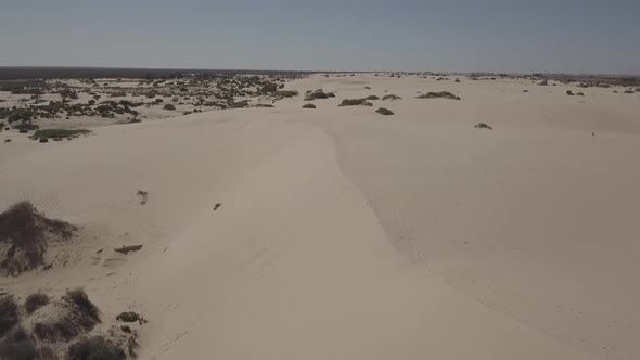 Sand Dunes at Mungo National Park, New South Wales, Australia Aerial Drone 4K