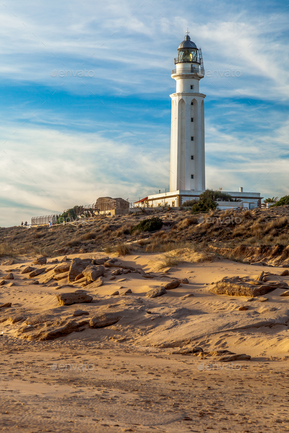 Lighthouse of Trafalgar, Cadiz - Stock Photo - Images