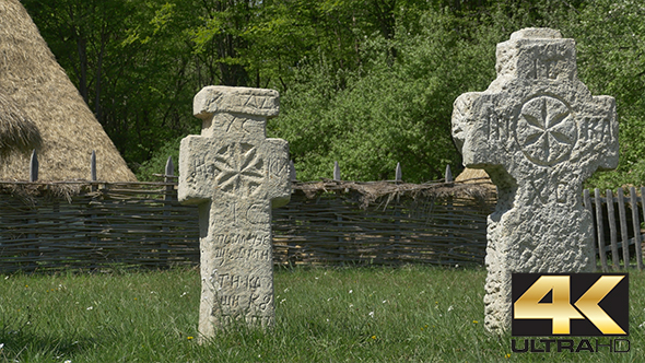 Primitive Christian Stone Crosses alt