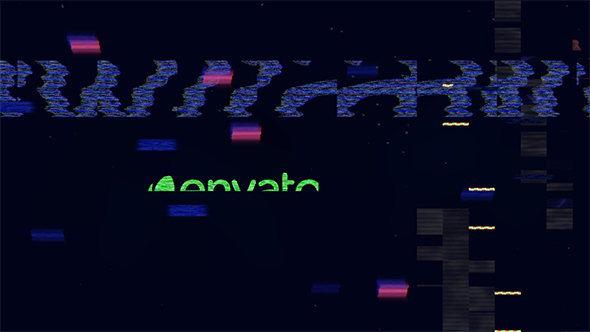 Glitch Logo Video Displays template preview