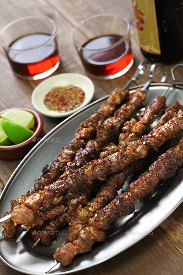 Yang Rou chinese lamb skewers, yang rou chuan Stock Photo by motghnit | PhotoDune