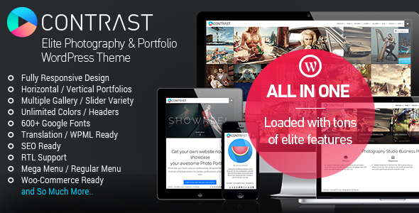 CONTRAST - Elite Photography & Portfolio WP Theme - Creative WordPress