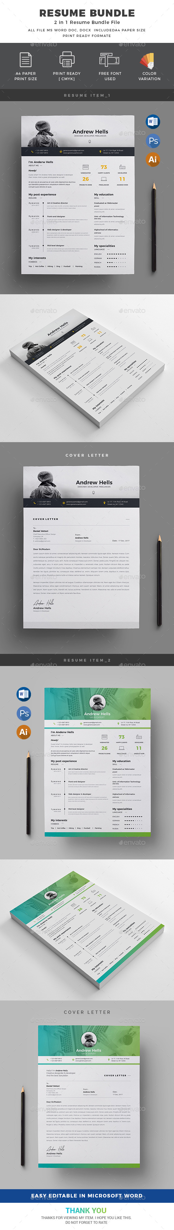 Resume Bundle_2 in 1 - Resumes Stationery