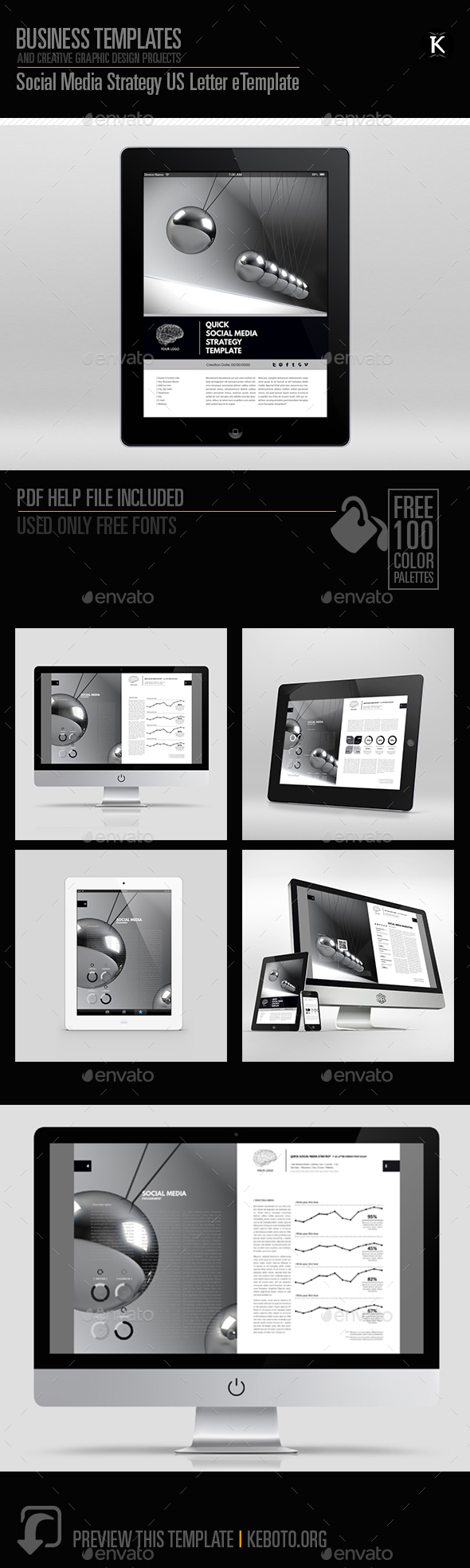 Social Media Strategy US Letter eTemplate - ePublishing