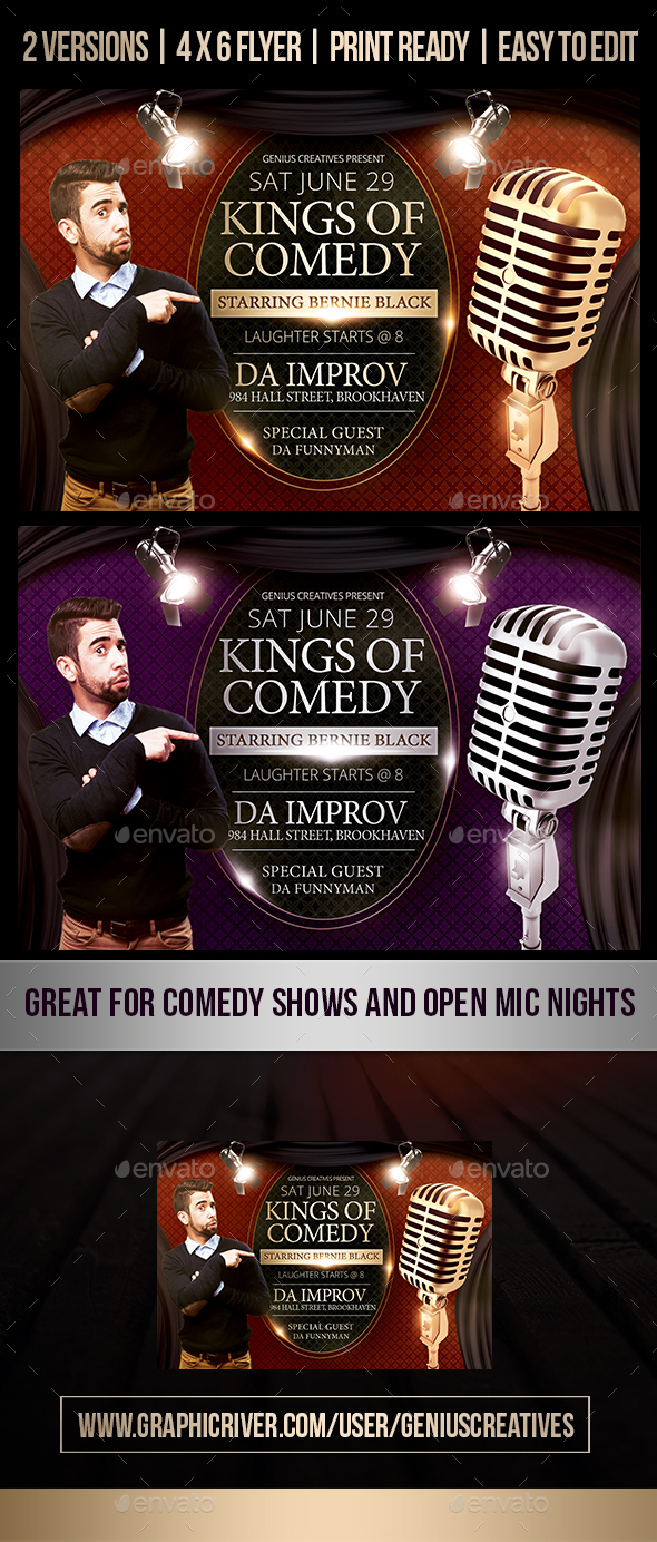 Comedy Show Flyer Template - Events Flyers