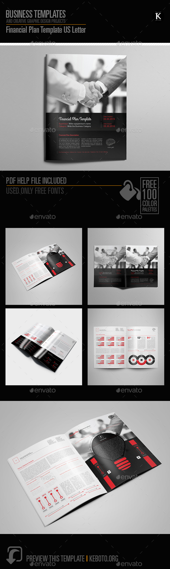 Financial Plan Template US Letter - Miscellaneous Print Templates