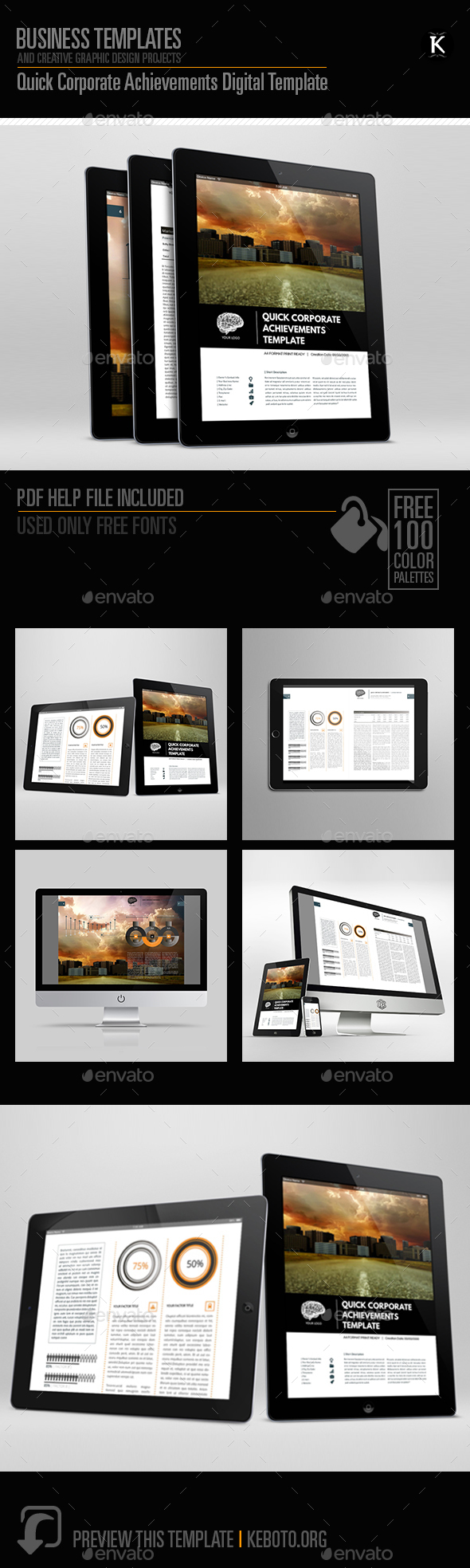 Quick Corporate Achievements Digital Template - ePublishing