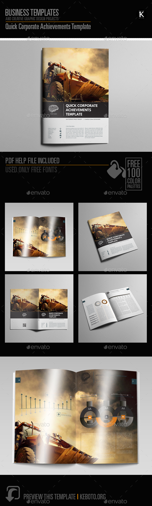 Quick Corporate Achievements Template - Miscellaneous Print Templates
