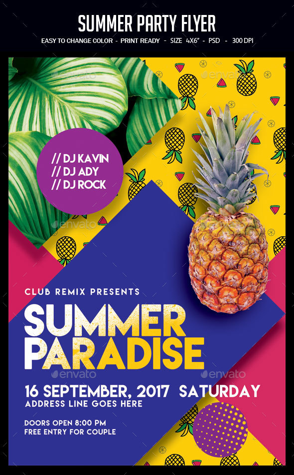 Summer Party Flyer - Clubs & Parties Events