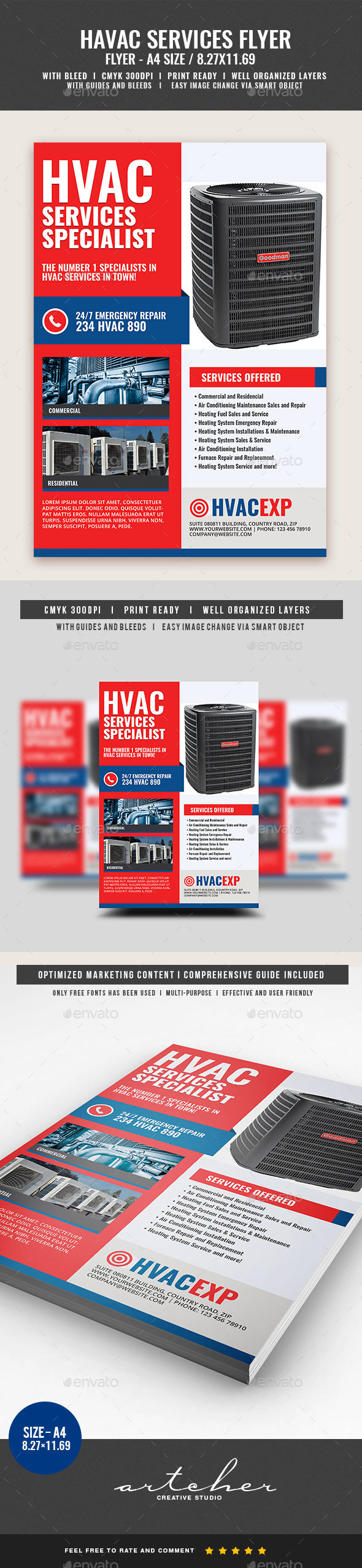 heating and cooling services flyer by artchery graphicriver heating and cooling flyer