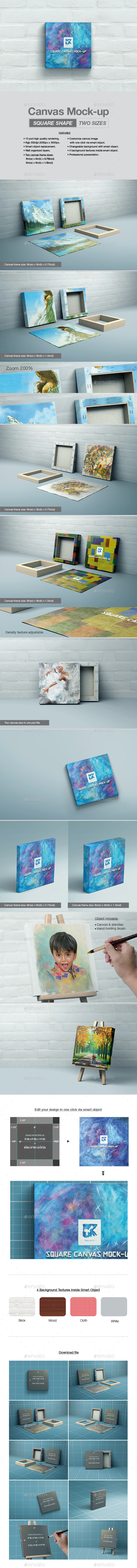 Square Canvas Mock-up - Print Product Mock-Ups