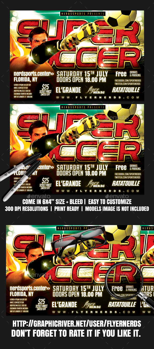 Super Soccer Sports Flyer - Sports Events