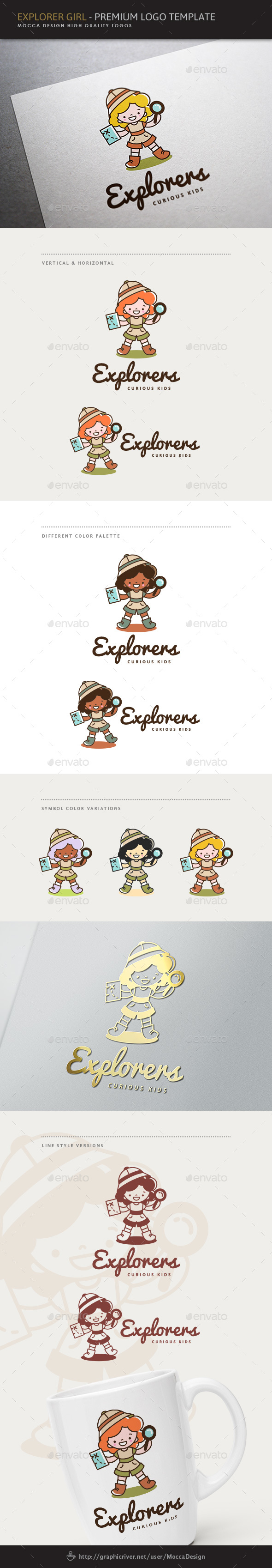 Explorers - Explorer Girl Logo - Humans Logo Templates
