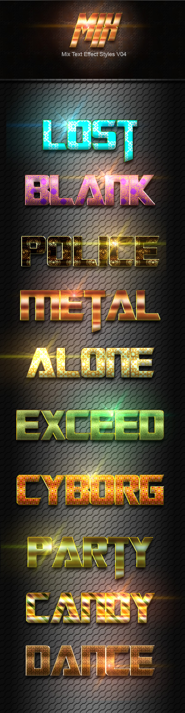 Mix Text Effect Styles V04 - Text Effects Styles