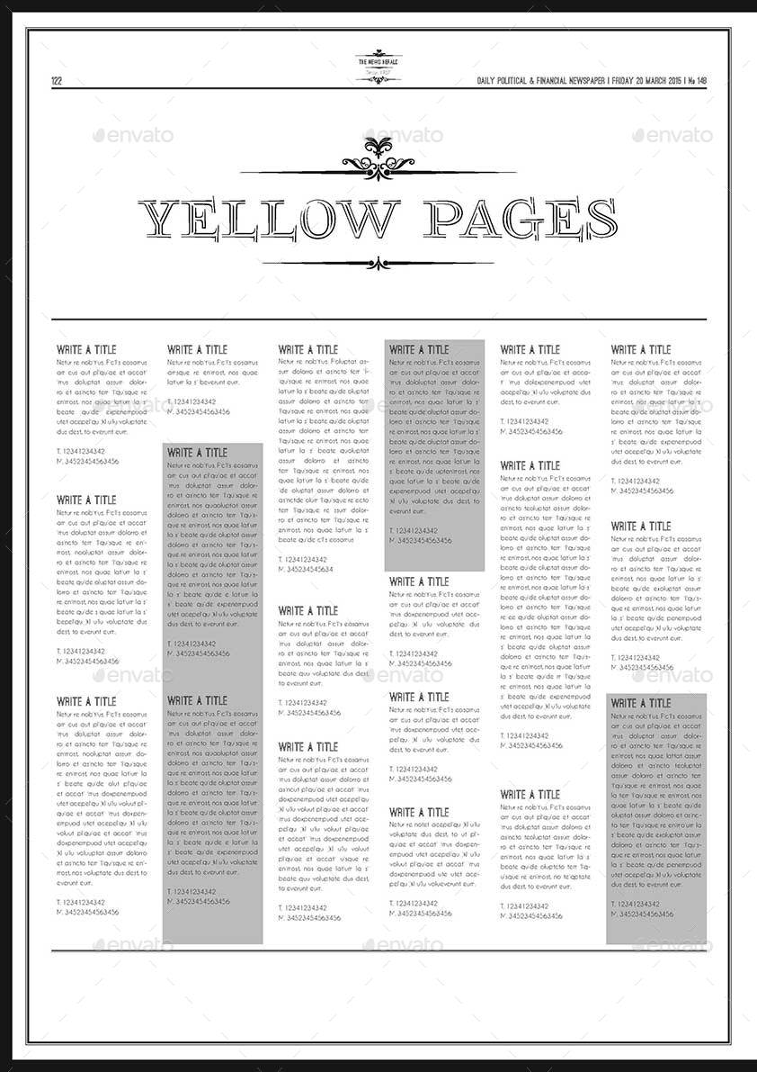 Newspaper A3 Template by Keboto | GraphicRiver