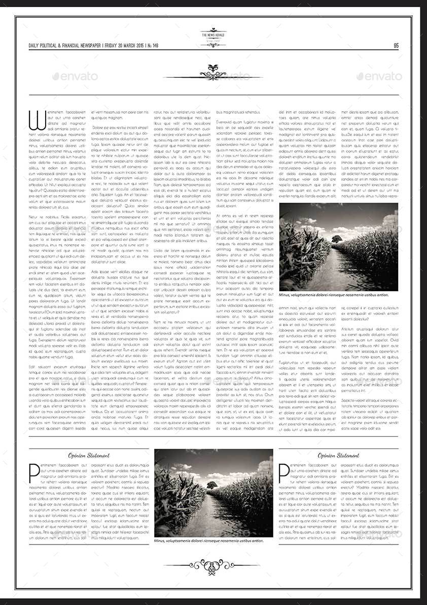 Newspaper A3 Template by Keboto | GraphicRiver