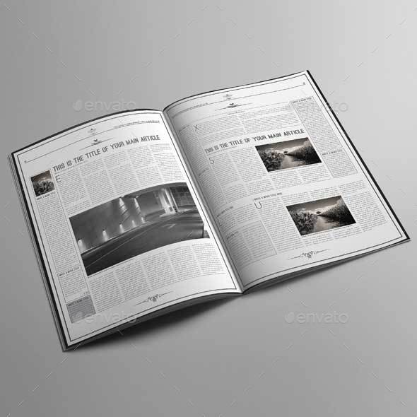 Newspaper A3 Template by Keboto | GraphicRiver