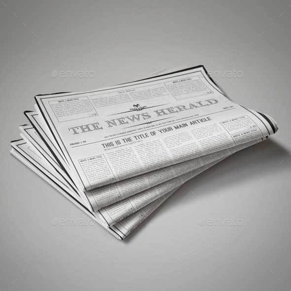 Newspaper A3 Template by Keboto | GraphicRiver