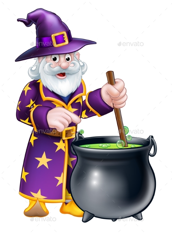 Cartoon Halloween Wizard