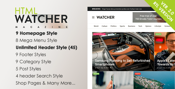 Watcher - News - ThemeForest 18033772