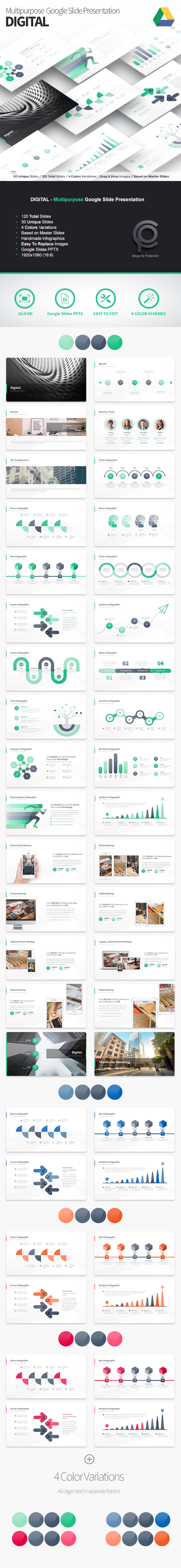 Digital - Multipurpose Google Slide Presentation - Google Slides Presentation Templates