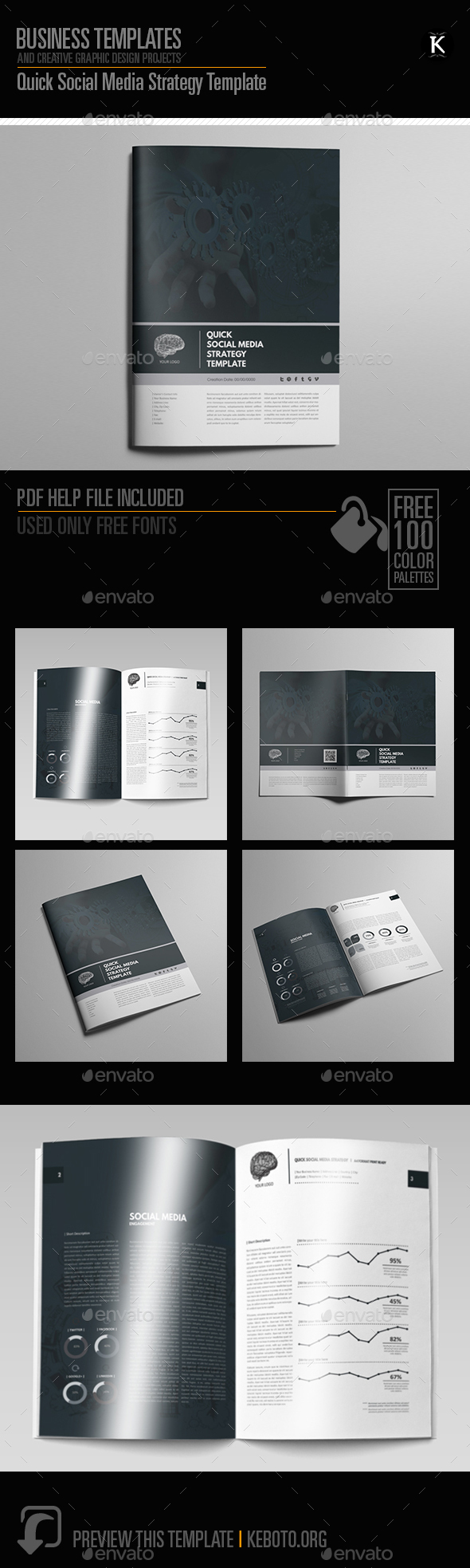 Quick Social Media Strategy Template - Miscellaneous Print Templates