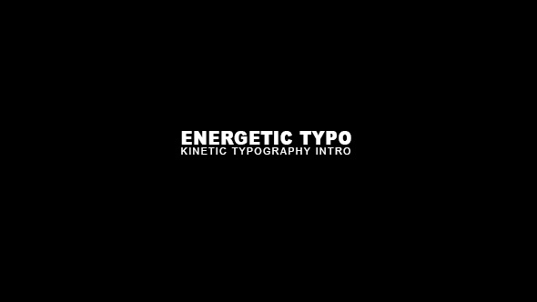 Energetic Typo Kinetic - VideoHive 19925427