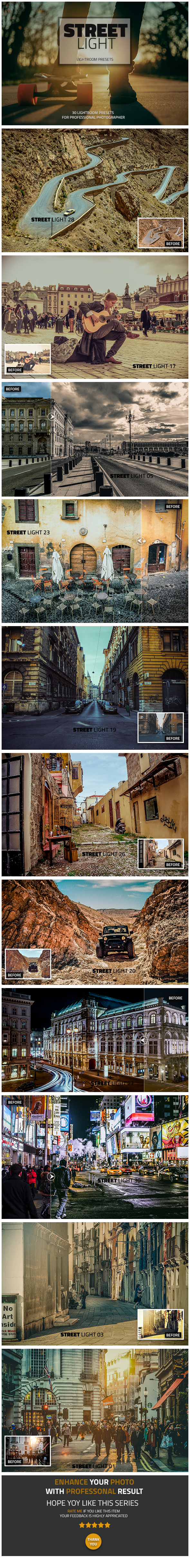 30 Street Light Lightroom Presets - Lightroom Presets Add-ons