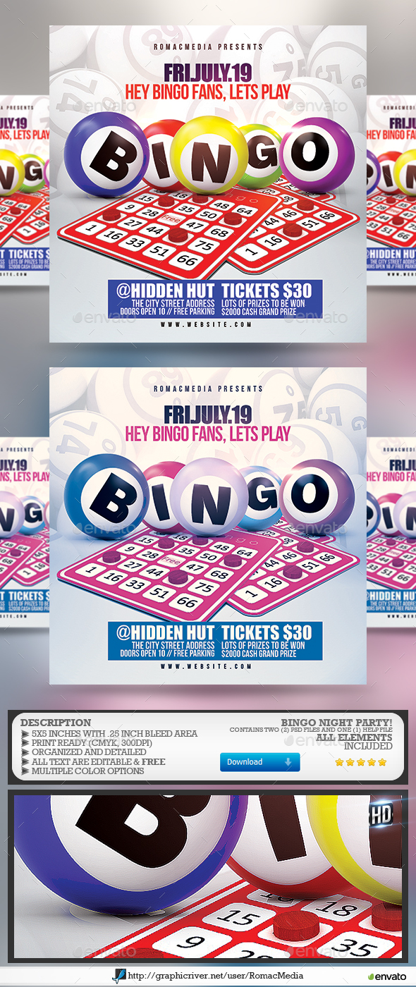 Bingo Flyer - Events Flyers