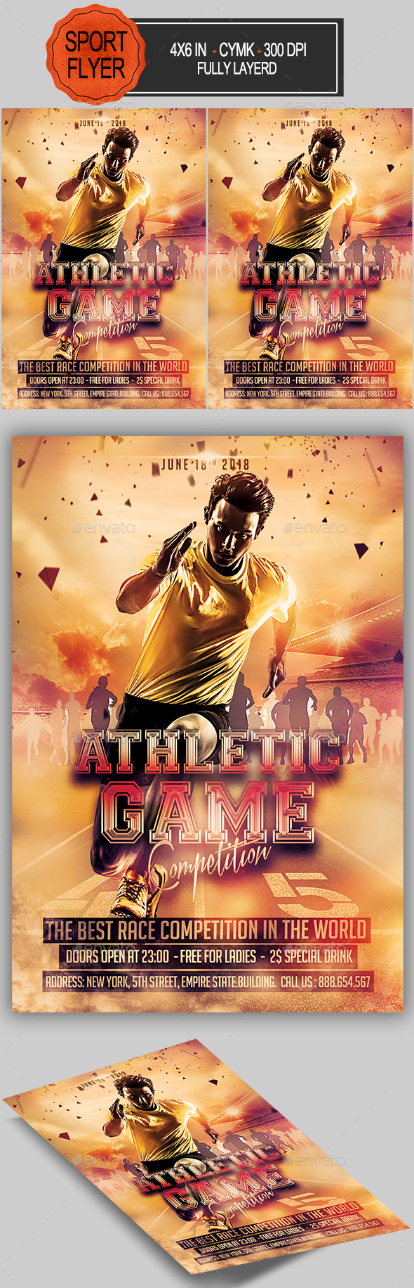 Athletic Game Competition Flyer - Sports Events