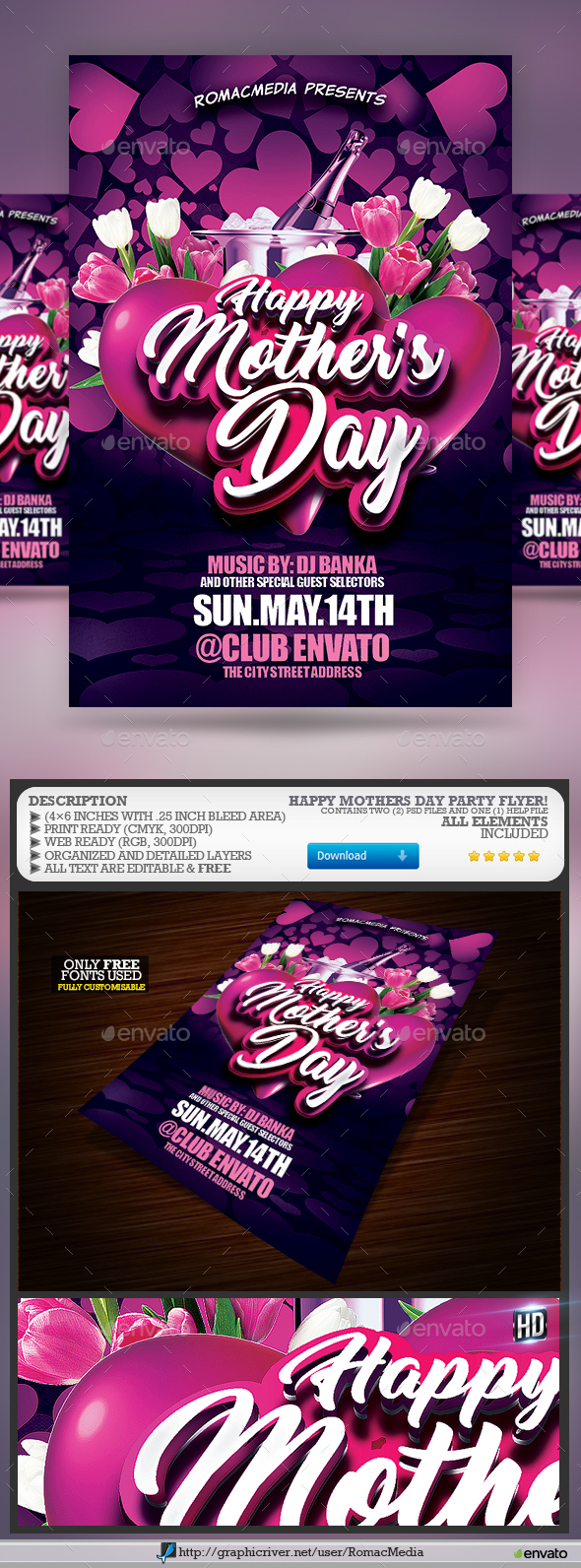 Mothers Day Flyer - Clubs & Parties Events