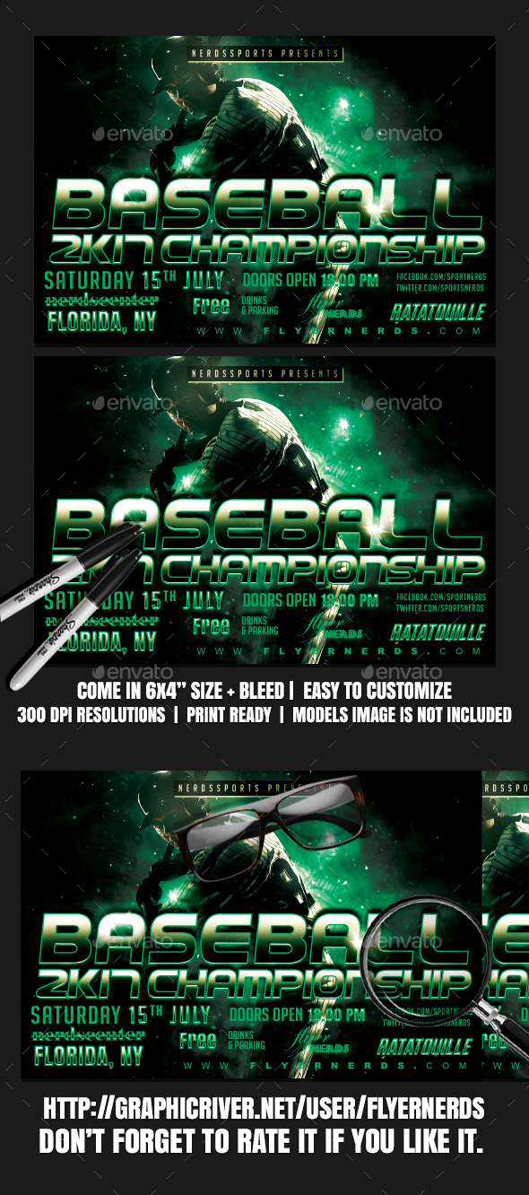 Baseball World Championships Sports Flyer - Sports Events