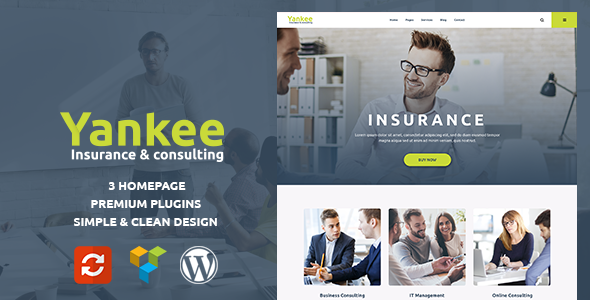 Yankee - Insurance & Consulting WordPress Theme - Business Corporate