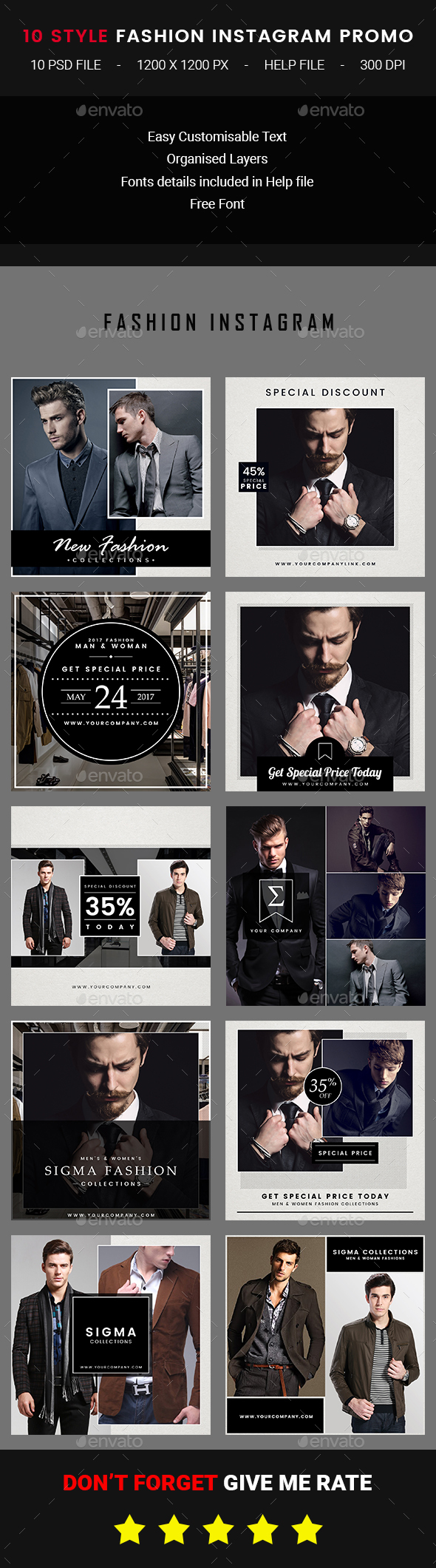 10 Instagram Fashion Post - Banners & Ads Web Elements