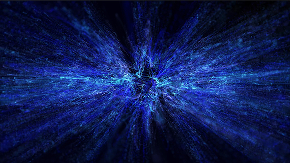 Fantastic Blue Particles Background