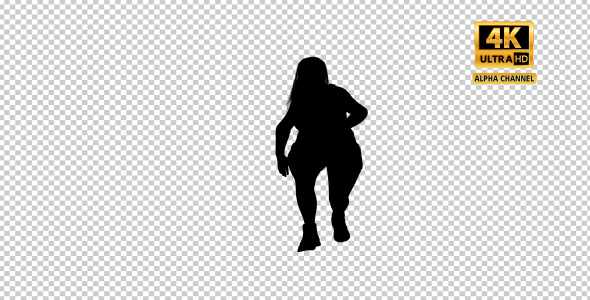 Overweight Woman Dancing Silhouette-1