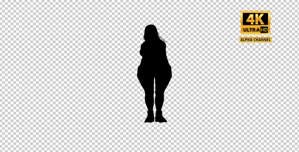 Overweight Woman Dancing Silhouette-5