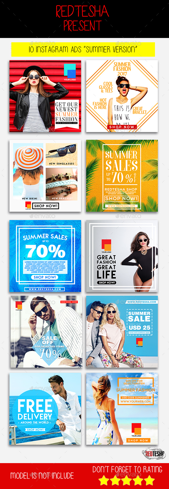 Instagram Fashion Banner #5 - Banners & Ads Web Elements