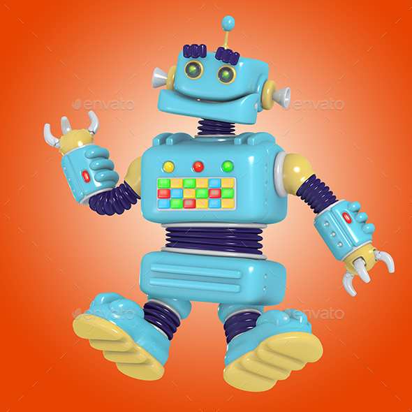 Cartoon Robot - Characters 3D Renders