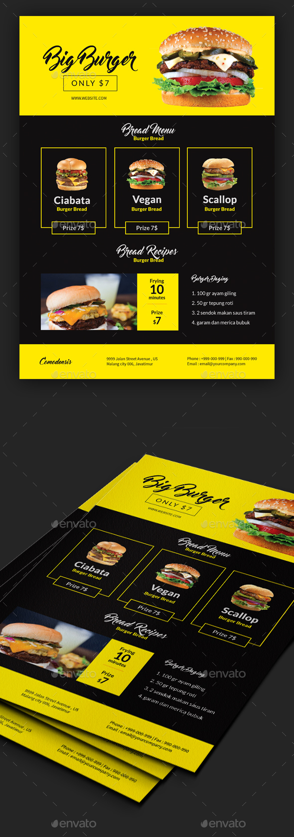 Burger Flyer - Restaurant Flyers