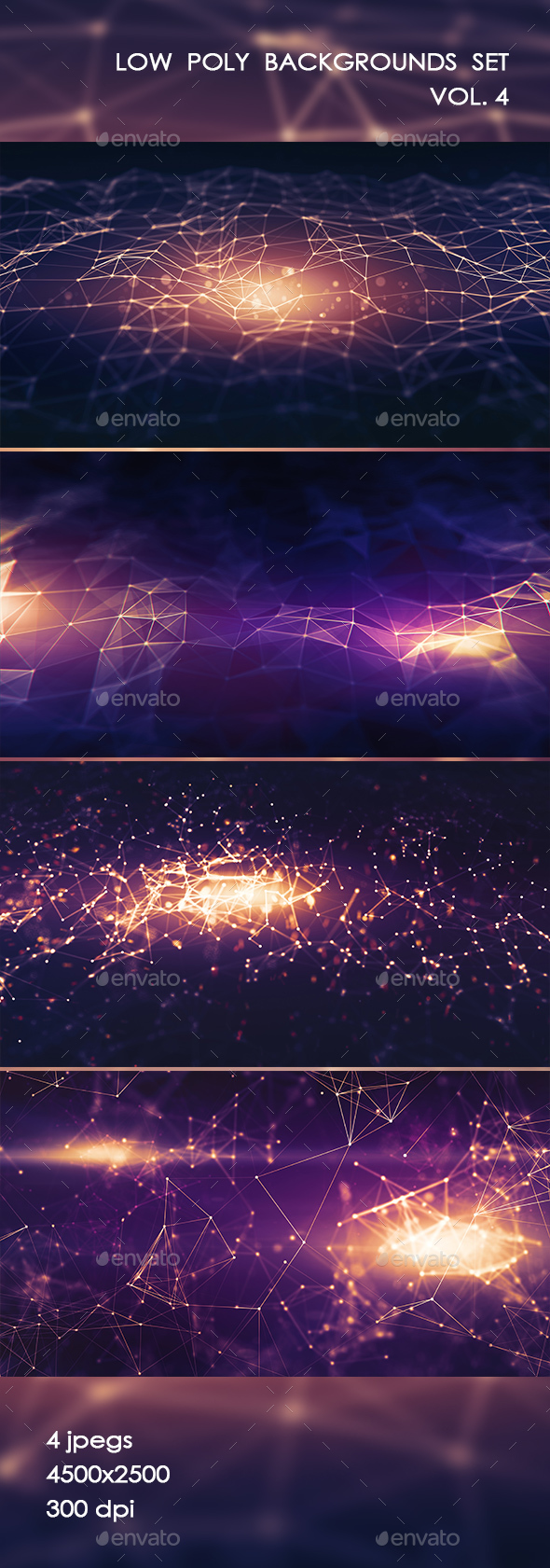 Low Poly Set vol.4 - Abstract Backgrounds