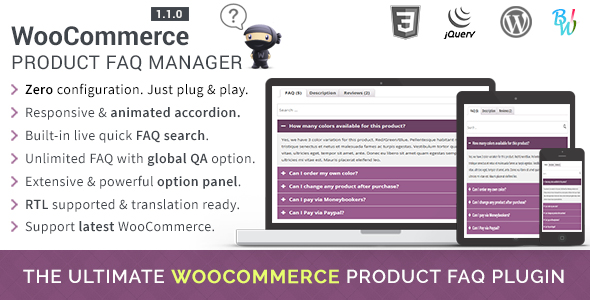 WooCommerce Product FAQ Manager - CodeCanyon Item for Sale