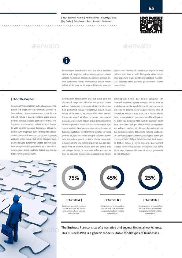 100 Pages Business Plan Template A4 V.1 By Keboto 