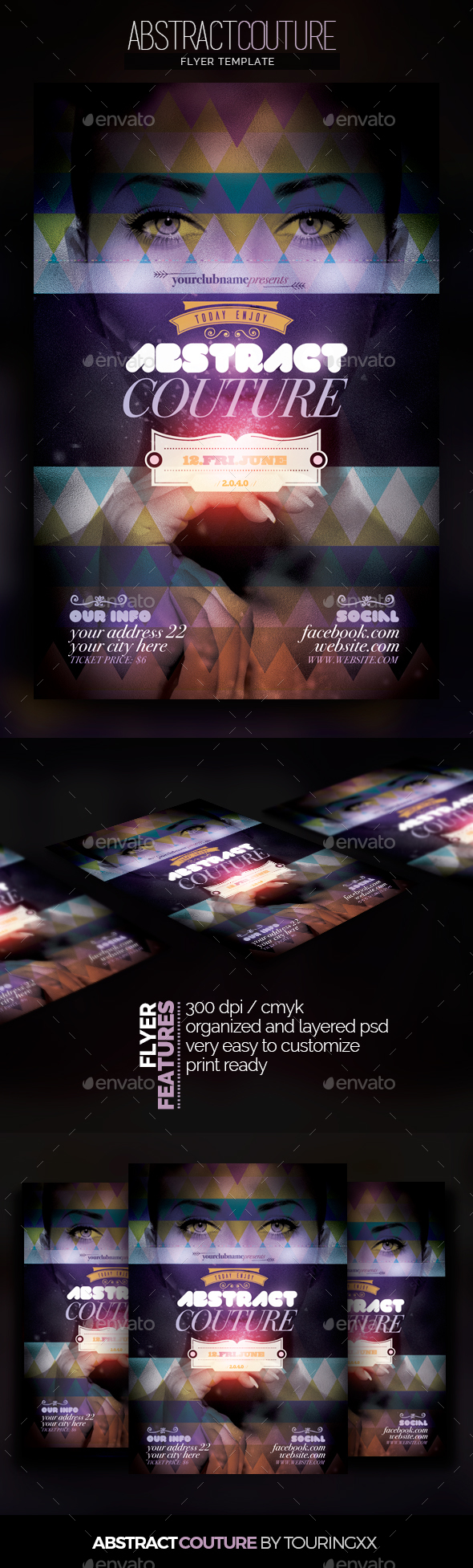 Abstract Couture Flyer Template - Events Flyers