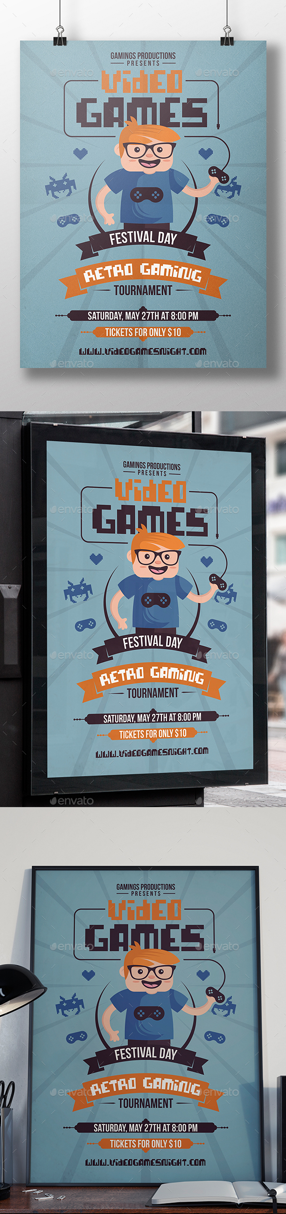 Gaming Party Flyer Template - Miscellaneous Events