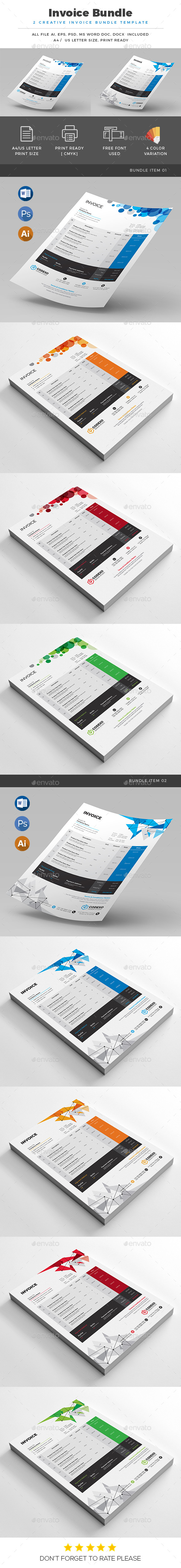 Invoice Bundle - Stationery Print Templates