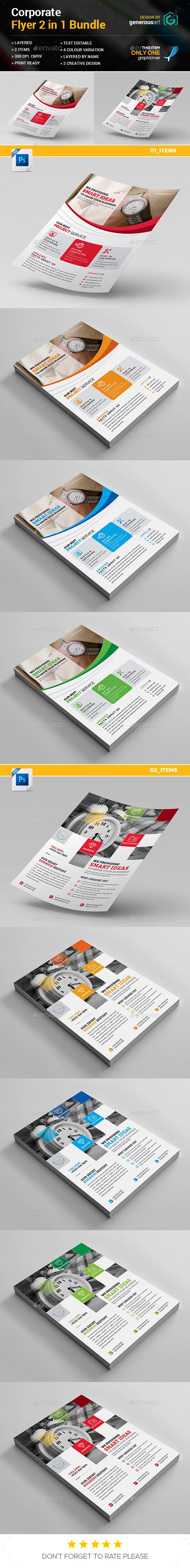 Business Flyer Bundle 2 in 1 - Corporate Flyers