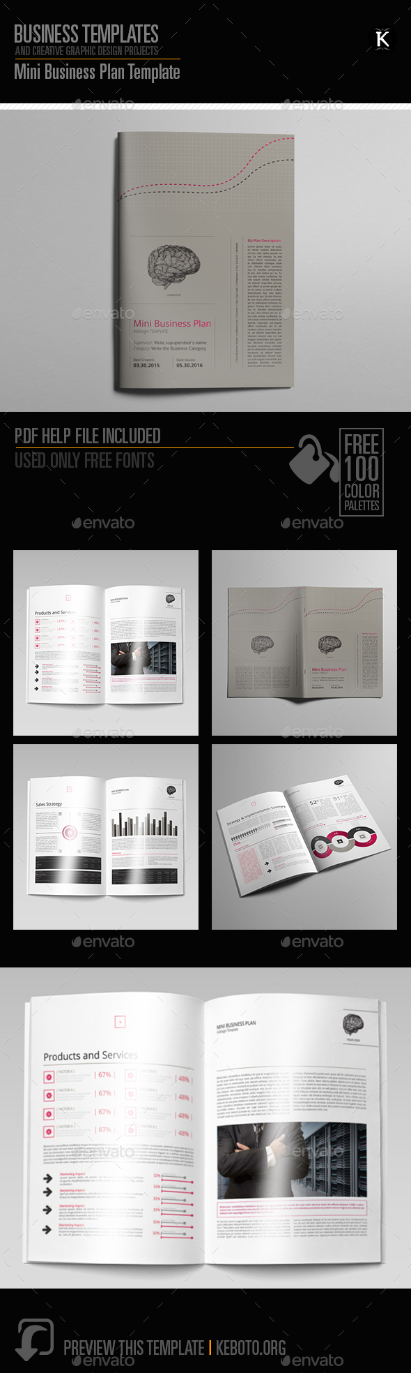Mini Business Plan Template - Miscellaneous Print Templates